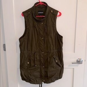 Express Women's Dark Olive Vest​
